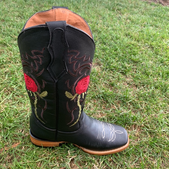 Women’s Cowgirl Cowboy Rodeo Western Boots Black - Picture 4 of 5